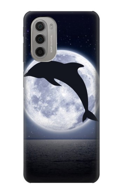 S3510 Dolphin Moon Night Case For Motorola Moto G51 5G