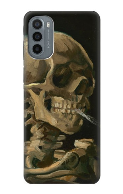 S3358 Vincent Van Gogh Skeleton Cigarette Case For Motorola Moto G31