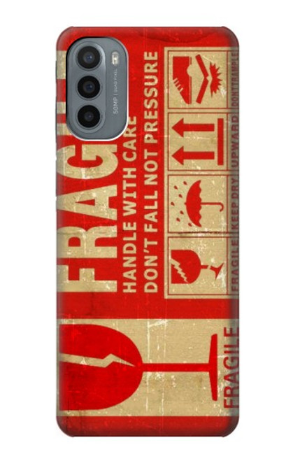 S3552 Vintage Fragile Label Art Case For Motorola Moto G31