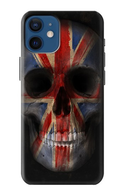 S3848 United Kingdom Flag Skull Case For iPhone 12 mini