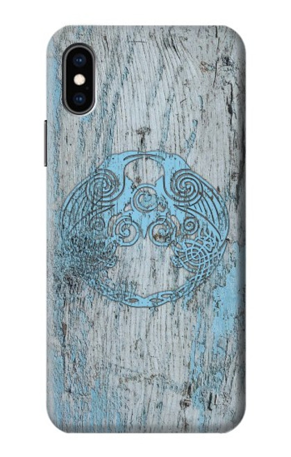 S3829 Huginn And Muninn Twin Ravens Norse Case For iPhone X, iPhone XS
