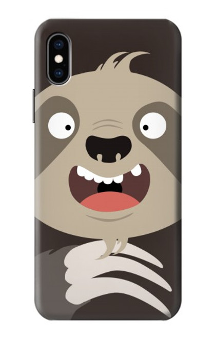 S3855 Sloth Face Cartoon Case For iPhone X, iPhone XS