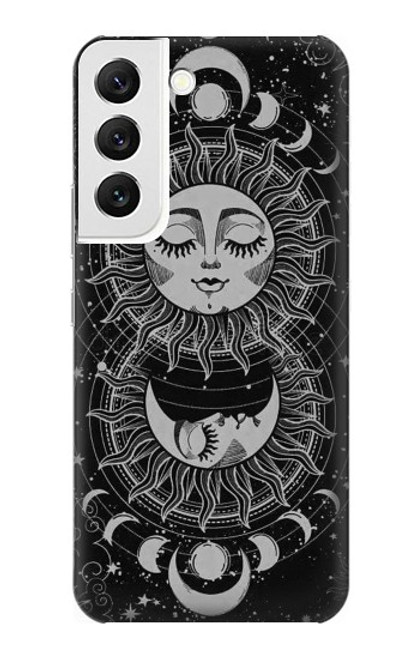 S3854 Mystical Sun Face Crescent Moon Case For Samsung Galaxy S22