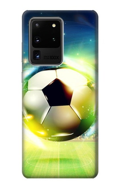 S3844 Glowing Football Soccer Ball Case For Samsung Galaxy S20 Ultra