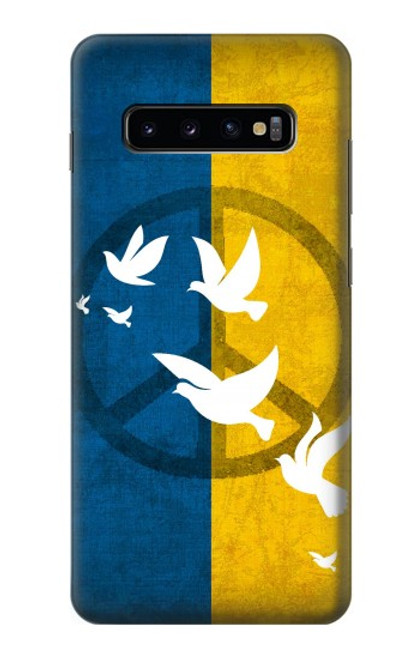 S3857 Peace Dove Ukraine Flag Case For Samsung Galaxy S10 Plus