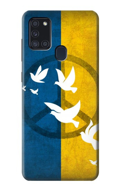 S3857 Peace Dove Ukraine Flag Case For Samsung Galaxy A21s