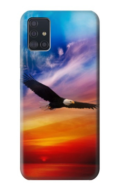 S3841 Bald Eagle Flying Colorful Sky Case For Samsung Galaxy A51 5G