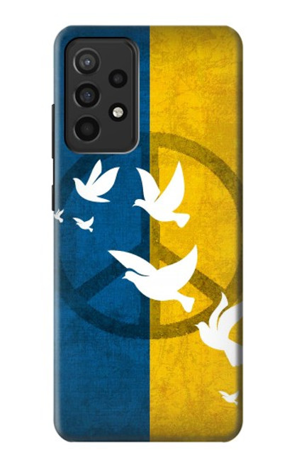 S3857 Peace Dove Ukraine Flag Case For Samsung Galaxy A52, Galaxy A52 5G