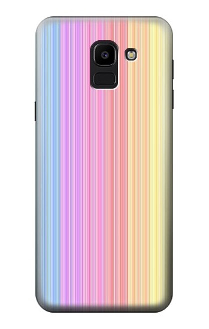 S3849 Colorful Vertical Colors Case For Samsung Galaxy J6 (2018)