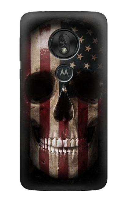 S3850 American Flag Skull Case For Motorola Moto G7 Power