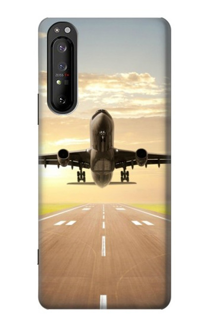 S3837 Airplane Take off Sunrise Case For Sony Xperia 1 II