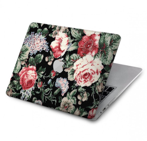 S2727 Vintage Rose Pattern Hard Case For MacBook Pro 14 M1-M5 A2442,A2779,A2992,A2918,A3112,A3185,A3401,A3434,A3112