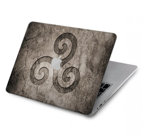 S2892 Triskele Symbol Stone Texture Hard Case For MacBook Pro 14 M1-M5 A2442,A2779,A2992,A2918,A3112,A3185,A3401,A3434,A3112