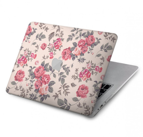 S3095 Vintage Rose Pattern Hard Case For MacBook Pro 14 M1-M5 A2442,A2779,A2992,A2918,A3112,A3185,A3401,A3434,A3112