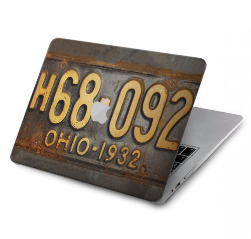 S3228 Vintage Car License Plate Hard Case For MacBook Pro 14 M1,M2,M3 (2021,2023) - A2442, A2779, A2992, A2918