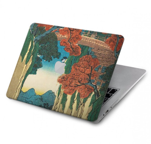 S3348 Utagawa Hiroshige The Monkey Bridge Hard Case For MacBook Pro 14 M1-M5 A2442,A2779,A2992,A2918,A3112,A3185,A3401,A3434,A3112