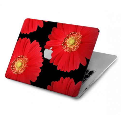 S2478 Red Daisy flower Hard Case For MacBook Pro 16 M1,M2 (2021,2023) - A2485, A2780