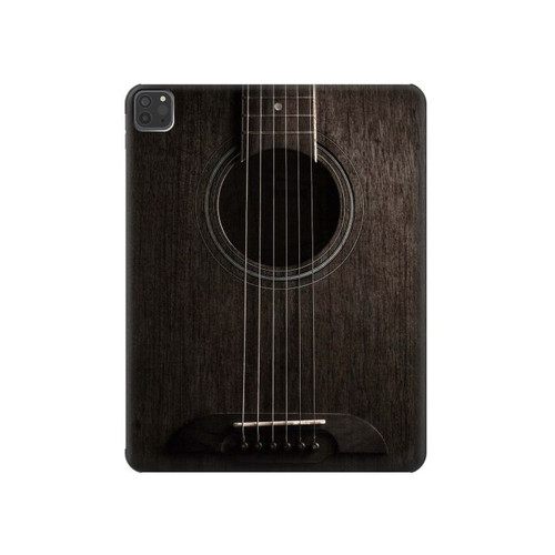 S3834 Old Woods Black Guitar Hard Case For iPad Pro 11 (2021,2020,2018, 3rd, 2nd, 1st)