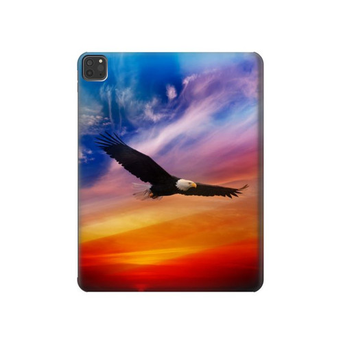 S3841 Bald Eagle Flying Colorful Sky Hard Case For iPad Pro 11 (2021,2020,2018, 3rd, 2nd, 1st)