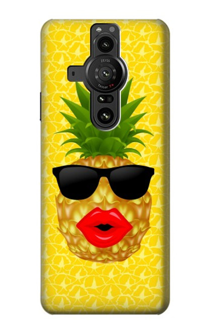 S2443 Funny Pineapple Sunglasses Kiss Case For Sony Xperia Pro-I