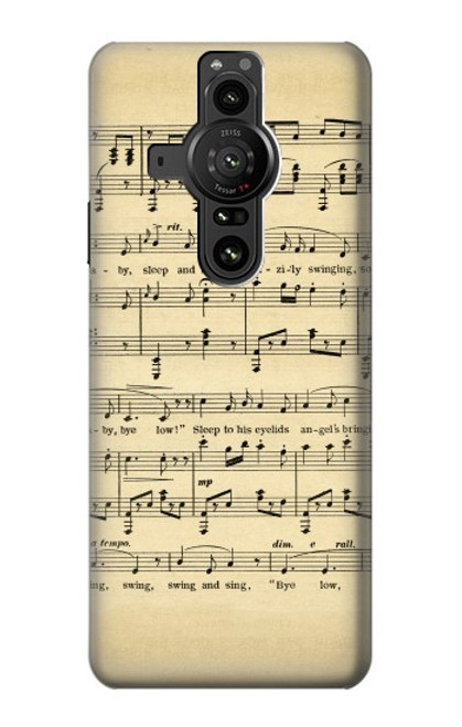 S2504 Vintage Music Sheet Case For Sony Xperia Pro-I