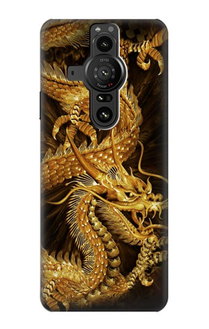 S2804 Chinese Gold Dragon Printed Case For Sony Xperia Pro-I