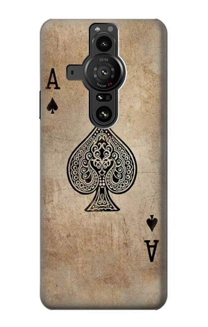 S2928 Vintage Spades Ace Card Case For Sony Xperia Pro-I