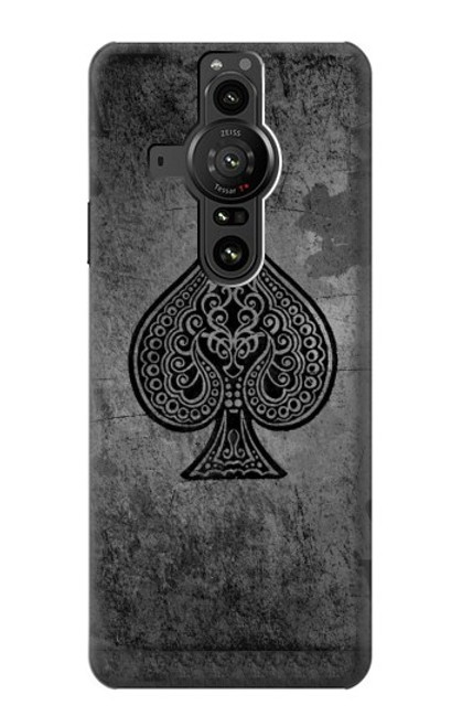 S3446 Black Ace Spade Case For Sony Xperia Pro-I