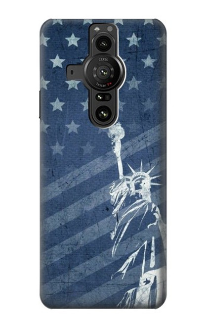 S3450 US Flag Liberty Statue Case For Sony Xperia Pro-I