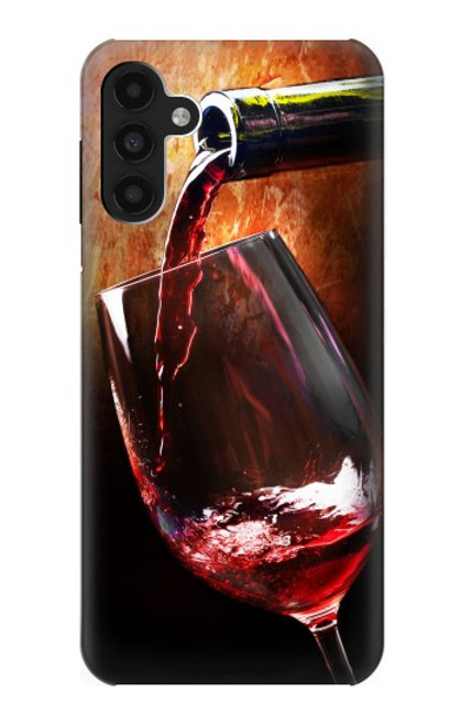 S2396 Red Wine Bottle And Glass Case For Samsung Galaxy A13 4G