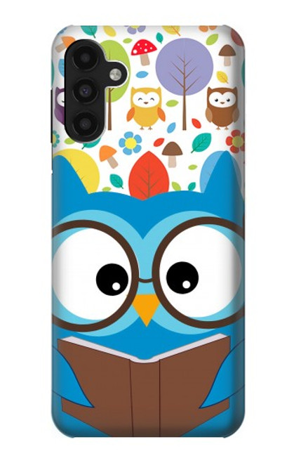 S2521 Cute Nerd Owl Cartoon Case For Samsung Galaxy A13 4G