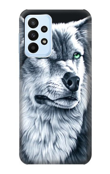 S0123 Grim White Wolf Case For Samsung Galaxy A23