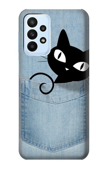 S2641 Pocket Black Cat Case For Samsung Galaxy A23