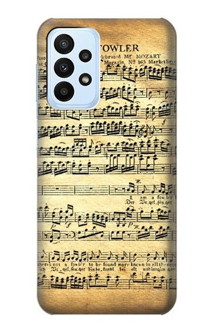S2667 The Fowler Mozart Music Sheet Case For Samsung Galaxy A23