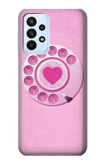 S2847 Pink Retro Rotary Phone Case For Samsung Galaxy A23