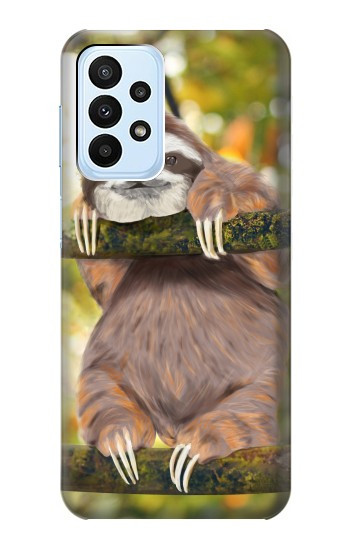 S3138 Cute Baby Sloth Paint Case For Samsung Galaxy A23