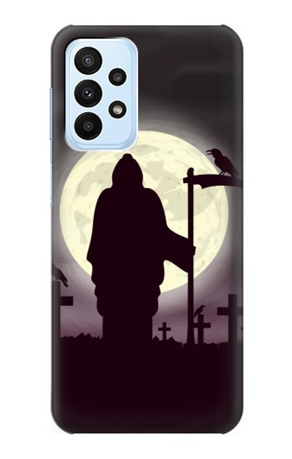 S3262 Grim Reaper Night Moon Cemetery Case For Samsung Galaxy A23