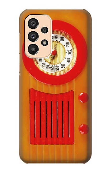 S2780 Vintage Orange Bakelite Radio Case For Samsung Galaxy A33 5G