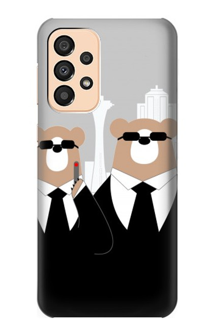 S3557 Bear in Black Suit Case For Samsung Galaxy A33 5G