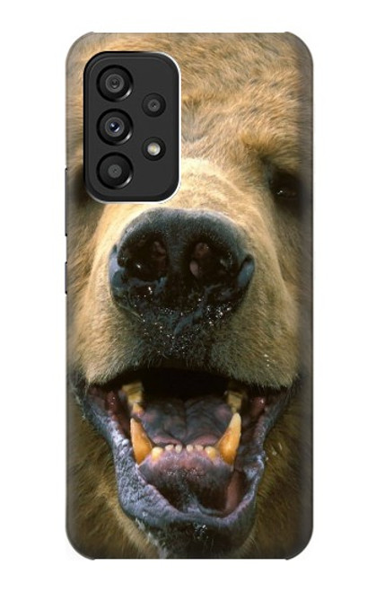 S0840 Grizzly Bear Face Case For Samsung Galaxy A53 5G