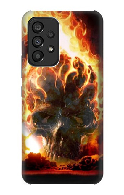 S0863 Hell Fire Skull Case For Samsung Galaxy A53 5G