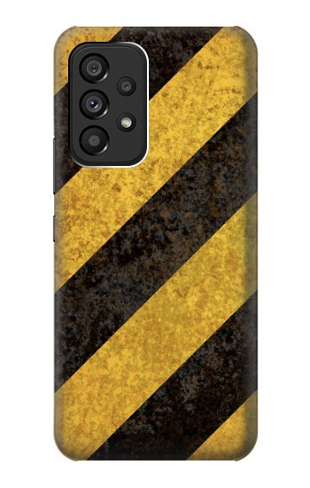 S2231 Yellow and Black Line Hazard Striped Case For Samsung Galaxy A53 5G