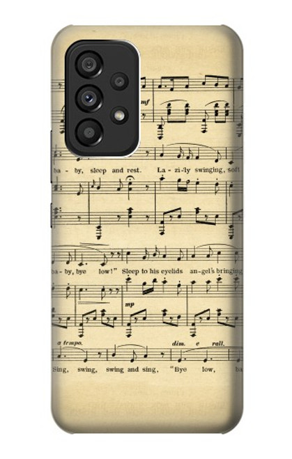 S2504 Vintage Music Sheet Case For Samsung Galaxy A53 5G