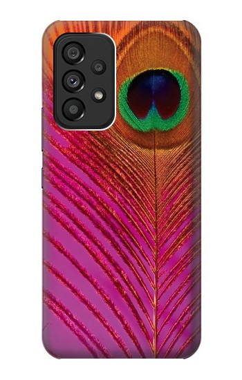 S3201 Pink Peacock Feather Case For Samsung Galaxy A53 5G