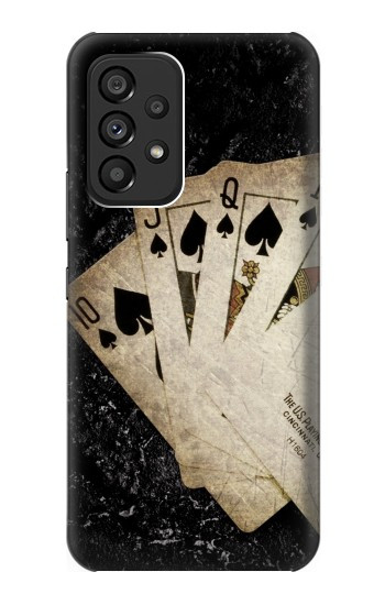S3231 Vintage Royal Straight Flush Cards Case For Samsung Galaxy A53 5G