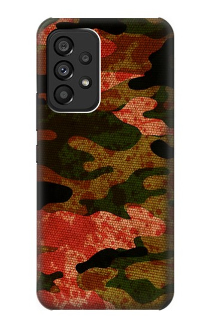 S3393 Camouflage Blood Splatter Case For Samsung Galaxy A53 5G