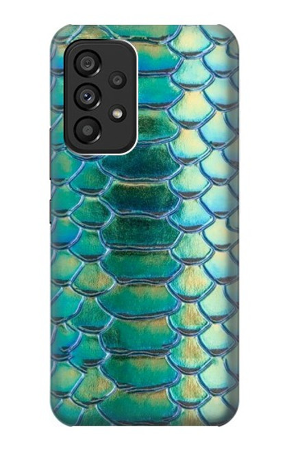 S3414 Green Snake Scale Graphic Print Case For Samsung Galaxy A53 5G