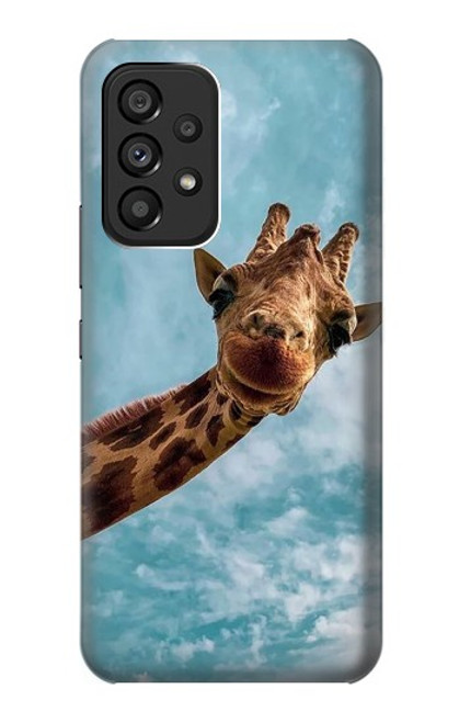 S3680 Cute Smile Giraffe Case For Samsung Galaxy A53 5G