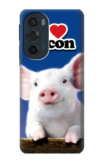 S0608 I Love Bacon Cute Baby Pig Case For Motorola Edge 30 Pro