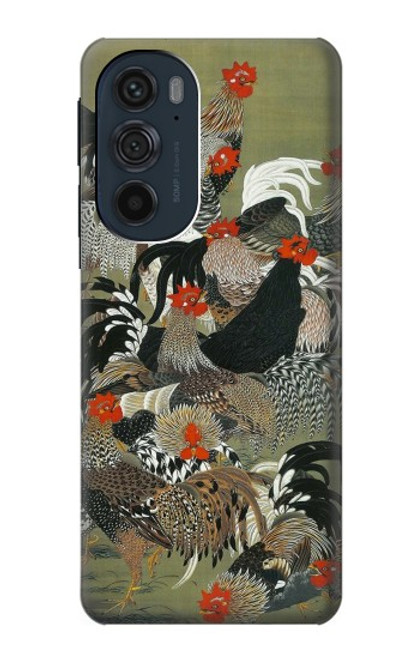 S2699 Ito Jakuchu Rooster Case For Motorola Edge 30 Pro